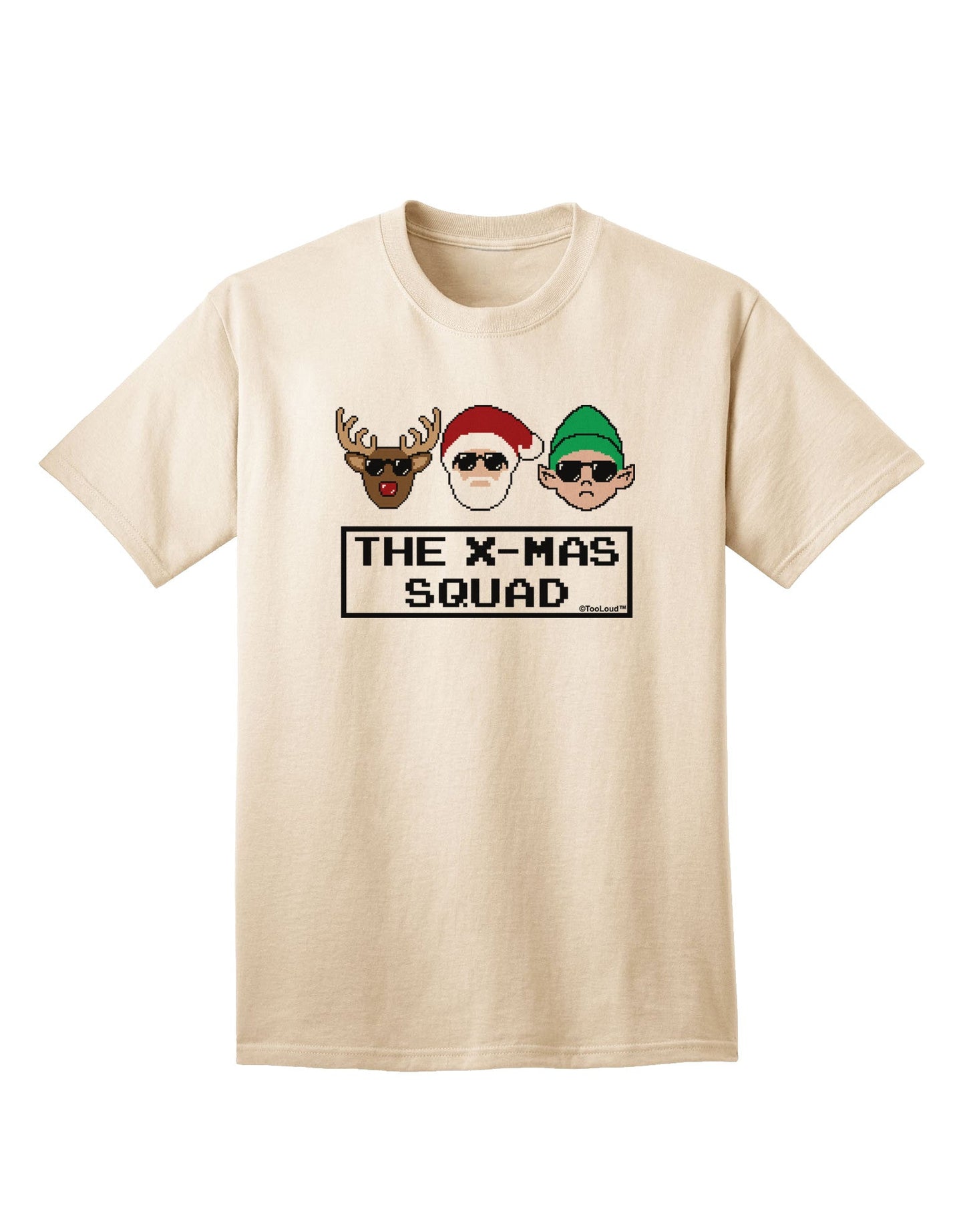 The X-mas Squad Text Adult T-Shirt-unisex t-shirt-TooLoud-Natural-Small-Davson Sales