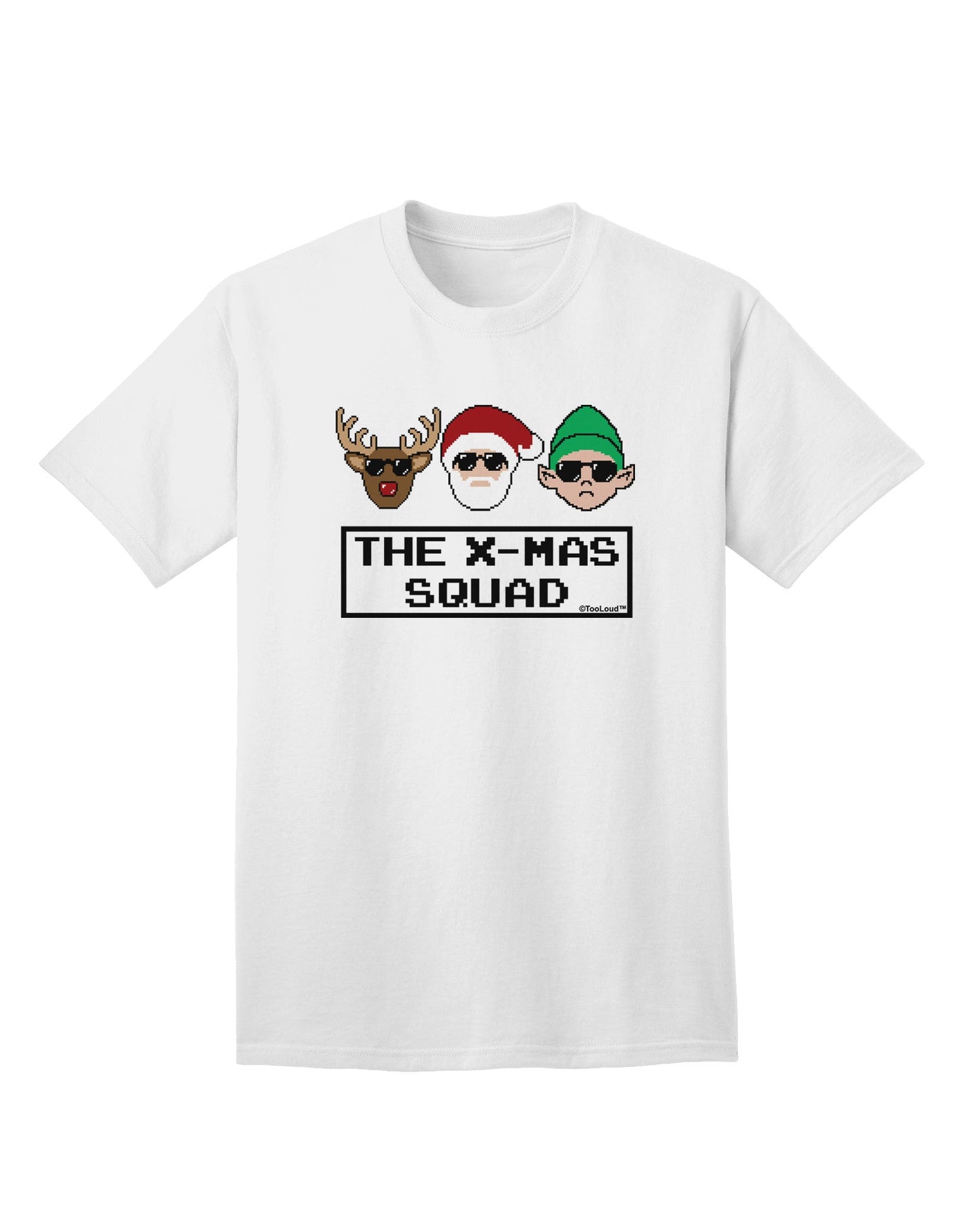 The X-mas Squad Text Adult T-Shirt-unisex t-shirt-TooLoud-White-Small-Davson Sales