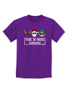 The X-mas Squad Text Childrens Dark T-Shirt-Childrens T-Shirt-TooLoud-Purple-X-Small-Davson Sales