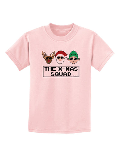 The X-mas Squad Text Childrens T-Shirt-Childrens T-Shirt-TooLoud-PalePink-X-Small-Davson Sales