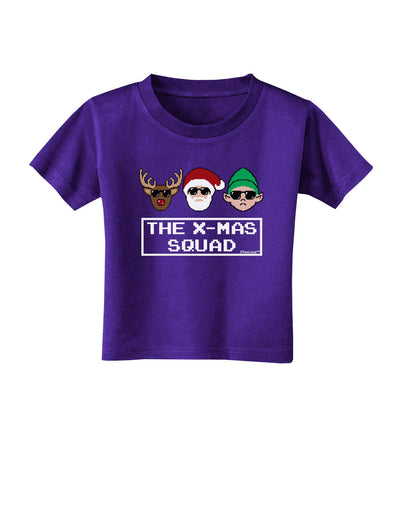 The X-mas Squad Text Toddler T-Shirt Dark-Toddler T-Shirt-TooLoud-Purple-2T-Davson Sales