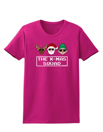 The X-mas Squad Text Womens Dark T-Shirt-TooLoud-Hot-Pink-Small-Davson Sales