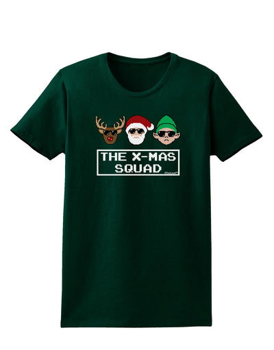 The X-mas Squad Text Womens Dark T-Shirt-TooLoud-Forest-Green-Small-Davson Sales