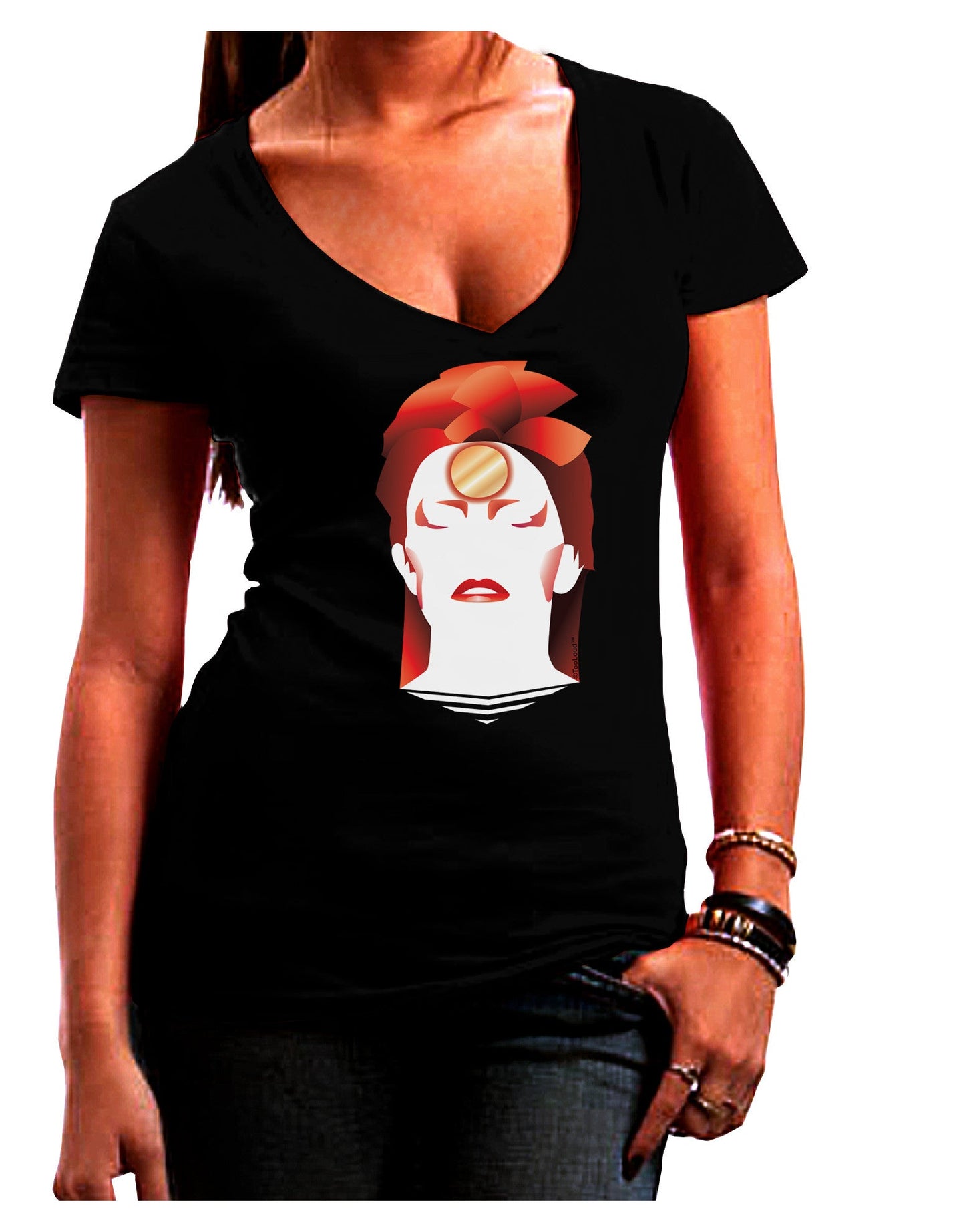 The Zig Womens V-Neck Dark T-Shirt-Womens V-Neck T-Shirts-TooLoud-Black-Juniors Fitted Small-Davson Sales