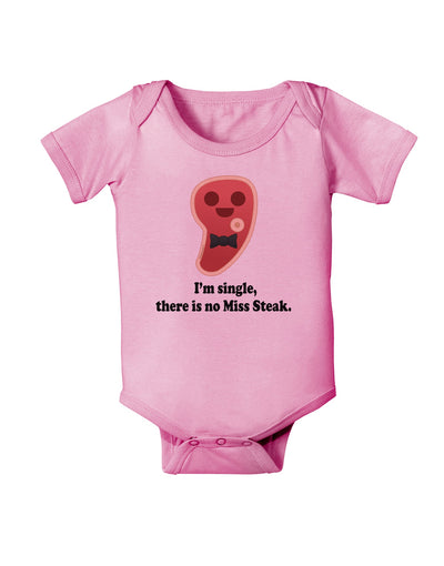 There Is No Miss Steak Baby Romper Bodysuit by TooLoud-Baby Romper-TooLoud-Light-Pink-06-Months-Davson Sales