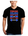 These Colors Don't Run But I Do - Patriotic Workout Adult Dark V-Neck T-Shirt-TooLoud-Black-Small-Davson Sales