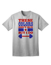 These Colors Don't Run But I Do - Patriotic Workout Adult T-Shirt-Mens T-Shirt-TooLoud-AshGray-Small-Davson Sales