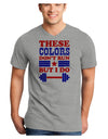 These Colors Don't Run But I Do - Patriotic Workout Adult V-Neck T-shirt-Mens V-Neck T-Shirt-TooLoud-HeatherGray-Small-Davson Sales