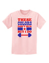 These Colors Don't Run But I Do - Patriotic Workout Childrens T-Shirt-Childrens T-Shirt-TooLoud-PalePink-X-Small-Davson Sales