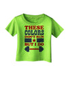 These Colors Don't Run But I Do - Patriotic Workout Infant T-Shirt-Infant T-Shirt-TooLoud-Lime-Green-06-Months-Davson Sales