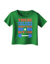 These Colors Don't Run But I Do - Patriotic Workout Infant T-Shirt Dark-Infant T-Shirt-TooLoud-Clover-Green-06-Months-Davson Sales