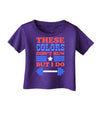 These Colors Don't Run But I Do - Patriotic Workout Infant T-Shirt Dark-Infant T-Shirt-TooLoud-Purple-06-Months-Davson Sales