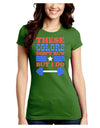 These Colors Don't Run But I Do - Patriotic Workout Juniors Crew Dark T-Shirt-T-Shirts Juniors Tops-TooLoud-Kiwi-Green-Juniors Fitted Small-Davson Sales