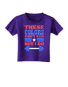 These Colors Don't Run But I Do - Patriotic Workout Toddler T-Shirt Dark-Toddler T-Shirt-TooLoud-Purple-2T-Davson Sales