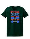 These Colors Don't Run But I Do - Patriotic Workout Womens Dark T-Shirt-TooLoud-Forest-Green-Small-Davson Sales