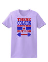 These Colors Don't Run But I Do - Patriotic Workout Womens T-Shirt-Womens T-Shirt-TooLoud-Lavender-X-Small-Davson Sales