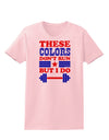 These Colors Don't Run But I Do - Patriotic Workout Womens T-Shirt-Womens T-Shirt-TooLoud-PalePink-X-Small-Davson Sales