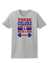 These Colors Don't Run But I Do - Patriotic Workout Womens T-Shirt-Womens T-Shirt-TooLoud-AshGray-X-Small-Davson Sales