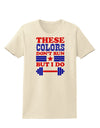 These Colors Don't Run But I Do - Patriotic Workout Womens T-Shirt-Womens T-Shirt-TooLoud-Natural-X-Small-Davson Sales