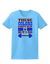 These Colors Don't Run But I Do - Patriotic Workout Womens T-Shirt-Womens T-Shirt-TooLoud-Aquatic-Blue-X-Small-Davson Sales