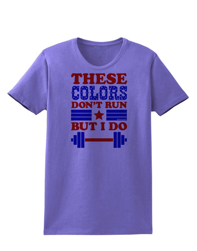 These Colors Don't Run But I Do - Patriotic Workout Womens T-Shirt-Womens T-Shirt-TooLoud-Violet-X-Small-Davson Sales