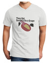 They Did Surgery On a Grape Adult V-Neck T-shirt by TooLoud-TooLoud-White-Small-Davson Sales