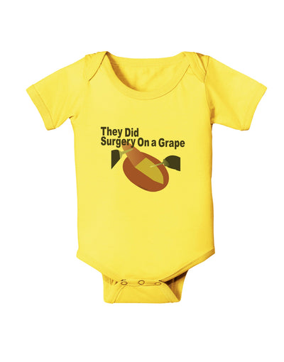 They Did Surgery On a Grape Baby Romper Bodysuit by TooLoud-TooLoud-Yellow-06-Months-Davson Sales