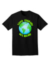 Think Globally Act Locally - Globe Adult Dark T-Shirt-Mens T-Shirt-TooLoud-Black-Small-Davson Sales