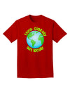 Think Globally Act Locally - Globe Adult Dark T-Shirt-Mens T-Shirt-TooLoud-Red-Small-Davson Sales