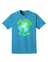 Think Globally Act Locally - Globe Adult Dark T-Shirt-Mens T-Shirt-TooLoud-Turquoise-Small-Davson Sales