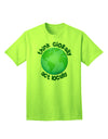 Think Globally Act Locally - Globe Adult T-Shirt-Mens T-Shirt-TooLoud-Neon-Green-Small-Davson Sales