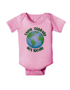 Think Globally Act Locally - Globe Baby Romper Bodysuit-Baby Romper-TooLoud-Light-Pink-06-Months-Davson Sales