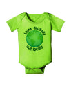 Think Globally Act Locally - Globe Baby Romper Bodysuit-Baby Romper-TooLoud-Lime-Green-06-Months-Davson Sales