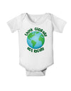 Think Globally Act Locally - Globe Baby Romper Bodysuit-Baby Romper-TooLoud-White-06-Months-Davson Sales