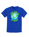 Think Globally Act Locally - Globe Childrens Dark T-Shirt-Childrens T-Shirt-TooLoud-Royal-Blue-X-Small-Davson Sales