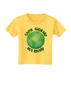 Think Globally Act Locally - Globe Toddler T-Shirt-Toddler T-Shirt-TooLoud-Yellow-2T-Davson Sales