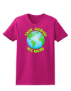 Think Globally Act Locally - Globe Womens Dark T-Shirt-TooLoud-Hot-Pink-Small-Davson Sales