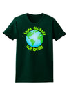 Think Globally Act Locally - Globe Womens Dark T-Shirt-TooLoud-Forest-Green-Small-Davson Sales