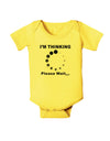 Thinking Please Wait Baby Romper Bodysuit-Baby Romper-TooLoud-Yellow-06-Months-Davson Sales