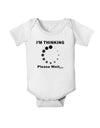 Thinking Please Wait Baby Romper Bodysuit-Baby Romper-TooLoud-White-06-Months-Davson Sales