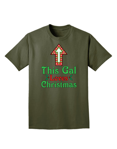 This Gal Loves Christmas Cute Adult Dark T-Shirt-Mens T-Shirt-TooLoud-Military-Green-Small-Davson Sales