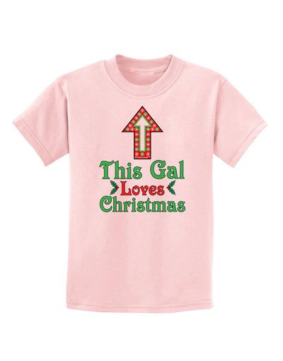 This Gal Loves Christmas Cute Childrens T-Shirt-Childrens T-Shirt-TooLoud-PalePink-X-Small-Davson Sales