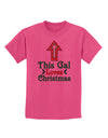 This Gal Loves Christmas Cute Childrens T-Shirt-Childrens T-Shirt-TooLoud-Sangria-X-Small-Davson Sales