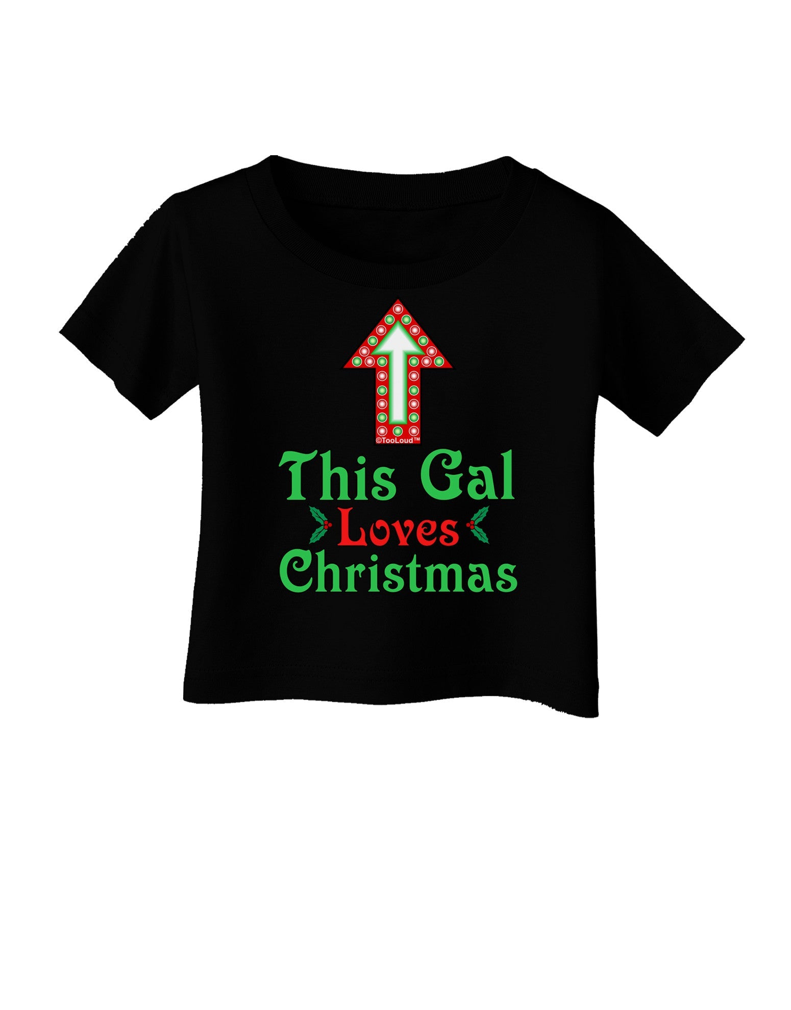 This Gal Loves Christmas Cute Infant T-Shirt Dark-Infant T-Shirt-TooLoud-Black-06-Months-Davson Sales