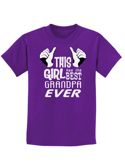 This Girl Has The Best Grandpa Ever Childrens Dark T-Shirt-Childrens T-Shirt-TooLoud-Purple-X-Small-Davson Sales