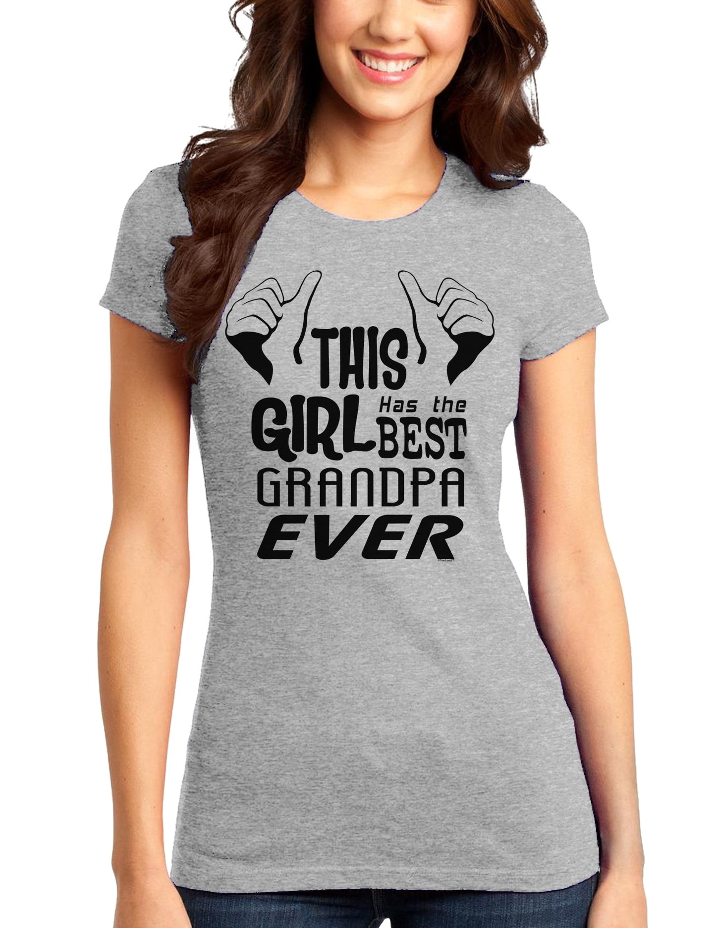 This Girl Has The Best Grandpa Ever Juniors T-Shirt-Womens Juniors T-Shirt-TooLoud-Heather-Gray-Small-Davson Sales