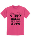 This Girl Has the Best Mom Ever Childrens T-Shirt-Childrens T-Shirt-TooLoud-Sangria-X-Small-Davson Sales