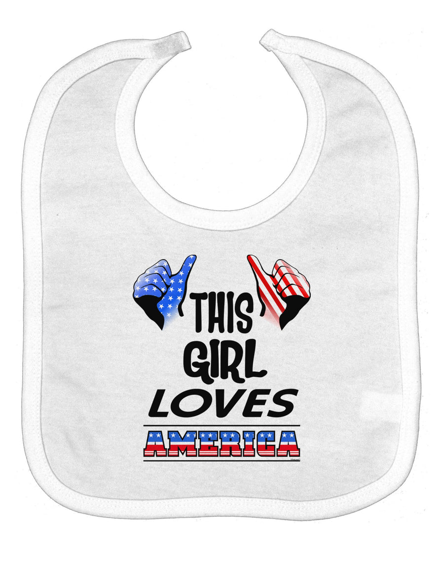 This Girl Loves America Baby Bib