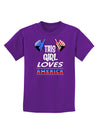 This Girl Loves America Childrens Dark T-Shirt-Childrens T-Shirt-TooLoud-Purple-X-Small-Davson Sales