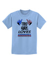 This Girl Loves America Childrens T-Shirt-Childrens T-Shirt-TooLoud-Light-Blue-X-Small-Davson Sales